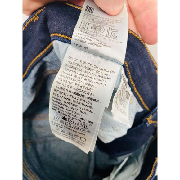 Levi’s Women’s Jean’s Blue Denim Midrise Skinny 5 Pocket Size 8 X 30 - Picture 10 of 12